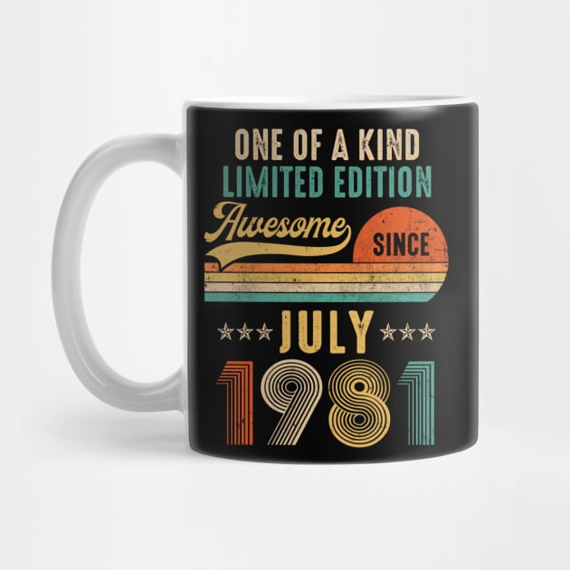 July 1981 Vintage 40 Years Old Retro 40th Birthday Gift by TMSTORE